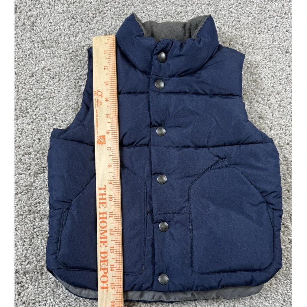 Baby Gap Toddler Puffer Vest Sleeveless Full Zip Snap Navy Blue 3T‎